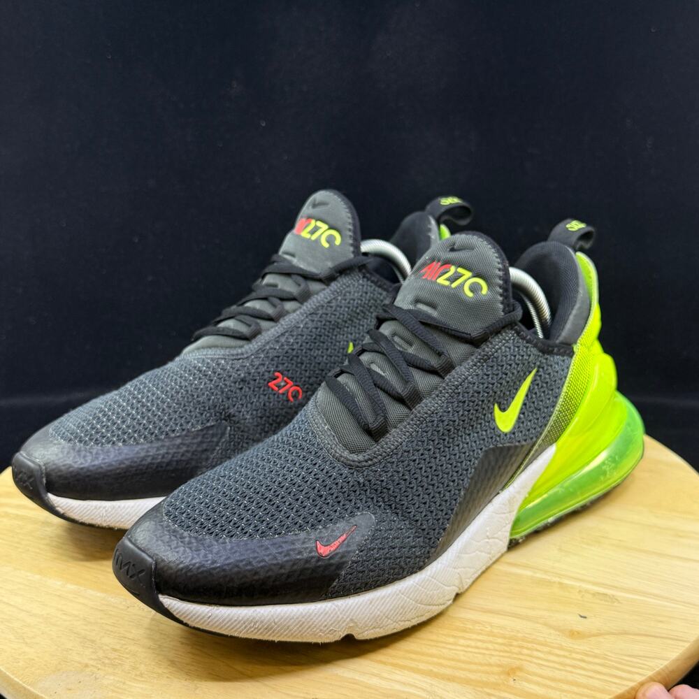 Nike Air Max 270 Anthracite Gray/ Green Mens Size 10 Athletic Shoes - Picture 2 of 8